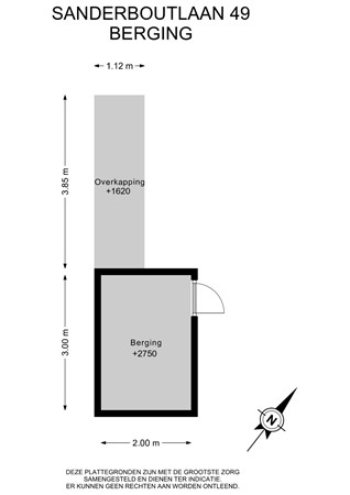 Floorplan - Sanderboutlaan 49, 6171 BB Stein